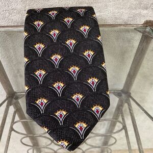 Robert Talbot Best of Class 100% SILK Repp Weave Tie Textured black foulard